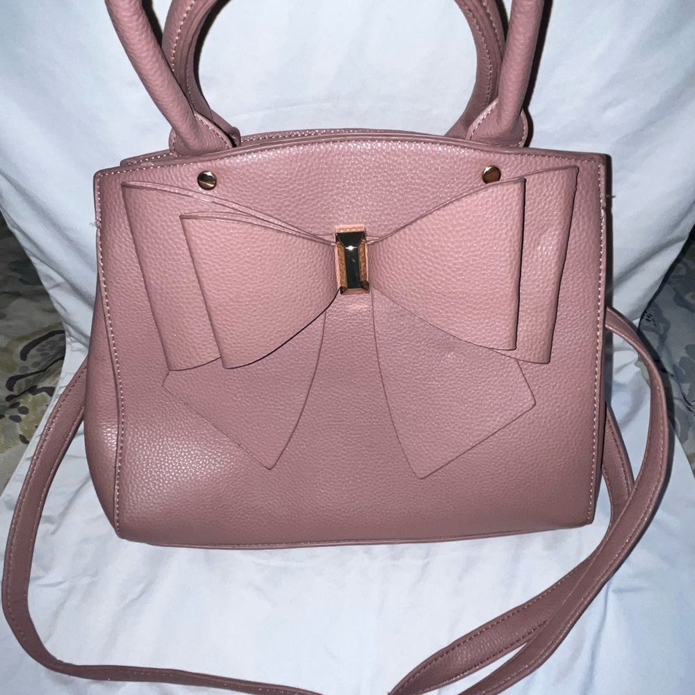Grossi Elegant Pink Bow Handbag